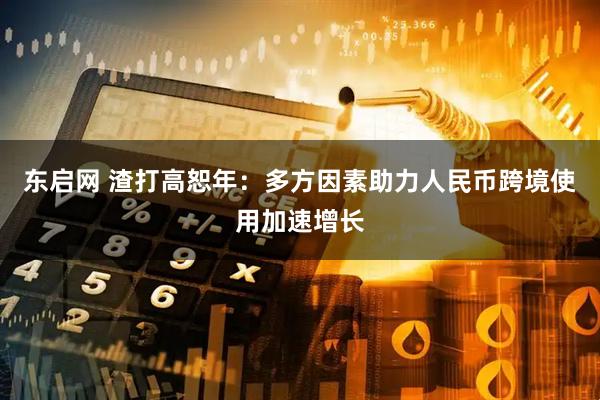 东启网 渣打高恕年：多方因素助力人民币跨境使用加速增长
