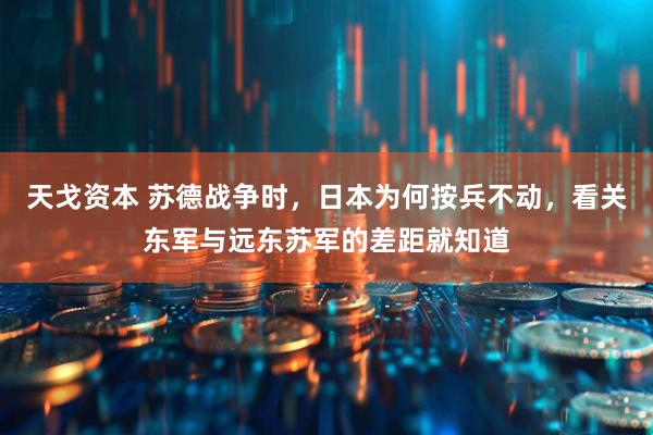 天戈资本 苏德战争时，日本为何按兵不动，看关东军与远东苏军的差距就知道