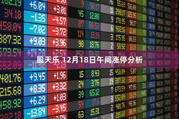 股天乐 12月18日午间涨停分析