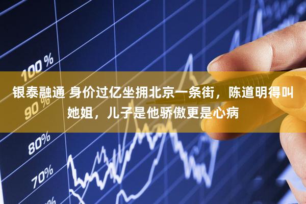 银泰融通 身价过亿坐拥北京一条街，陈道明得叫她姐，儿子是他骄傲更是心病